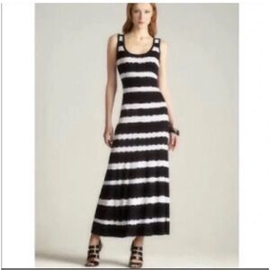 BLACK Calvin Klein Maxi Dress with belt  BLACK & WHITE with Belt 
Size 10